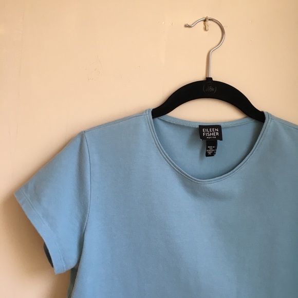 Eileen Fisher Tops - eileen fisher sky blue short sleeve tee - petite small